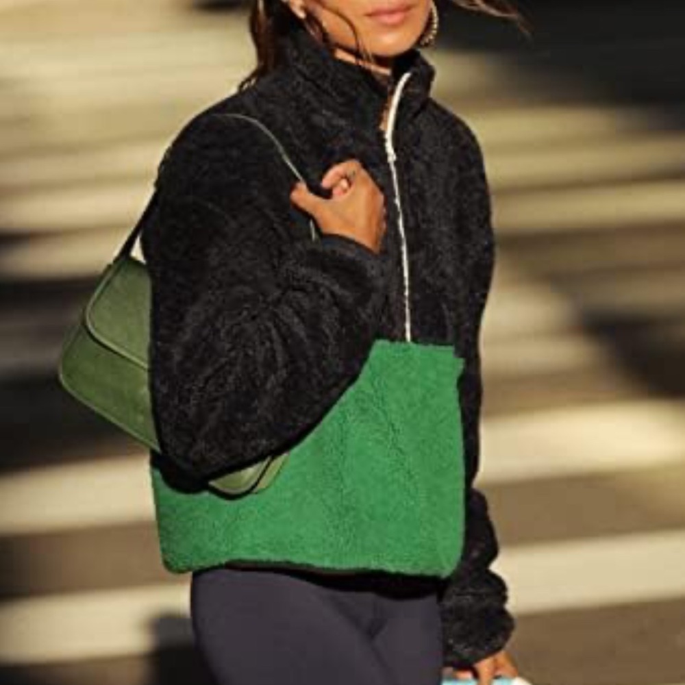 Bandier x Sincerely Jules The Holly Half Zip Sweatshirt small